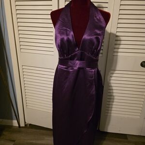 Express Deep Purple Satin Dress